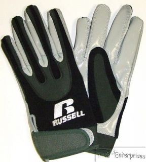 PR Russell RYRG60 football receivers gloves youth NEW Black L