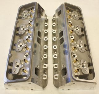 NEW SBC Small Block Chevy Aluminum Cylinder Heads ANGLE Plug