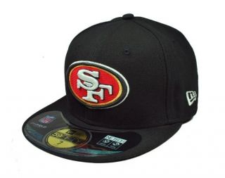   ERA 59FIFTY SAN FRANCISCO 49ERS BLACK NFL ON FIELD CUSTOM FITTED HAT