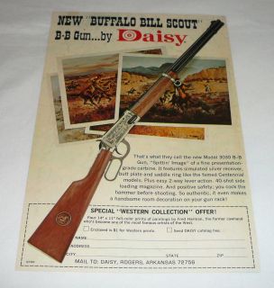 1969 Daisy bb gun air rifle ad page ~ BUFFALO BILL SCOUT
