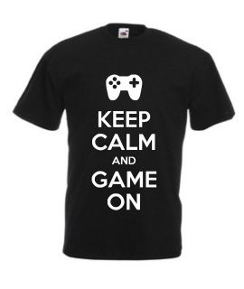   CALM AND GAME ON T SHIRT X Box PS3 Nintendo Gamer Game Fan Great Gift