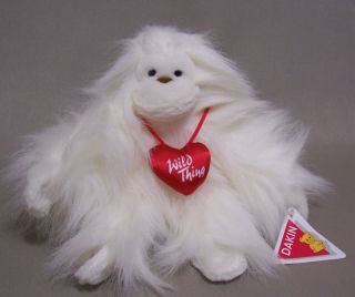 Dakin White Gorilla Wild Thing Heart Mini Plush Toy