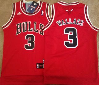 Ben Wallace Chicago Bulls Adidas Swingman Red Youth Sewn Jersey NWT