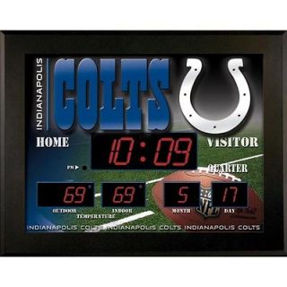   Colts NFL Illuminated Scoreboard Digital Wall Clock w/ Temp & Date