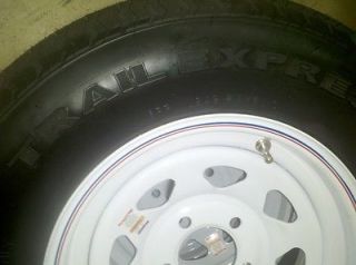 Trailer Tires ST 175/80R13 Radial Tire w/White Spoke Wheels Rims 13
