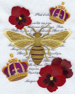 Napoleon BEE COLLAGE EMBROIDERED SET OF 2 HAND TOWELS