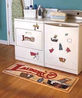Organizer or Rug or Magnet Set Laundry Room Collection Vintage Fun 