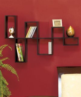   Wanut or Purple Finish Modular Wall Shelf Shelves Modern Home Decor
