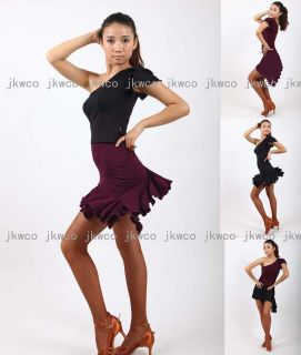   salsa tango chacha ballroom dance dress top + skirt dance costume