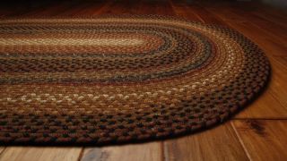 Homespice Peppercorn Cotton Braided Area Throw Rug Cottage Home Decor
