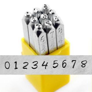 Numbers Design Stamp Set Bridgette 3mm 1/8 Punches Metal Number 