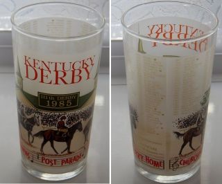 kentucky derby glasses 1985