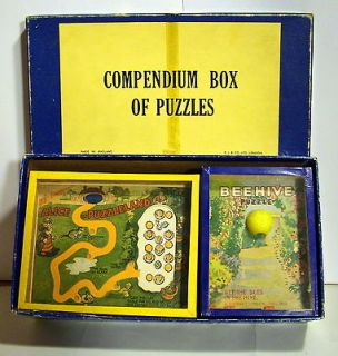   DEXTERITY PUZZLES   R.J. & CO. LTD. LONDON COMPENDIUM BOX OF PUZZLES