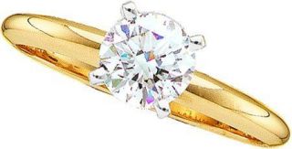 Cheap .2 Diamond Solitaire Engagement Ring 9k Gold
