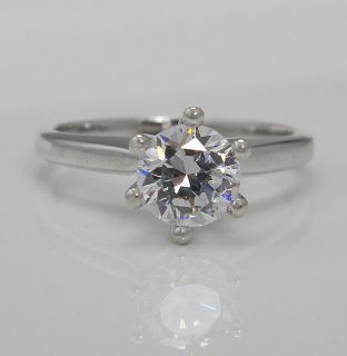   BRILLIANT ROUND CUT 6 PRONG SOLITAIRE ENGAGEMENT RING SOLID 14K GOLD