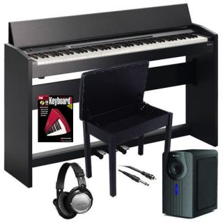   120 Satin Black 88 Key Digital Piano COMPLETE HOME BUNDLE PLUS