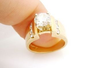 14K 1.33CTW. (1.03CT Center Round ) Diamond Engagement Ring Shane 