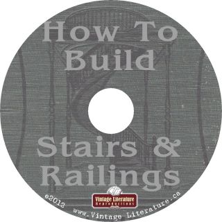 How To Build Stairs & Railings {Vintage Staircase Design Books} on CD