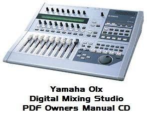 Yamaha 01X Digital Mixing Studio PDF Owners Manual CD