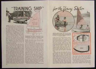 SAILING DINGHY Childs Sailboat 1936 How To build PLANS