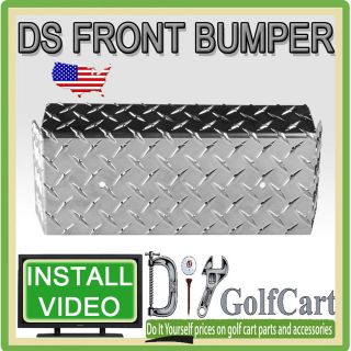 Club Car DS   Aluminum Diamond Plate Front Bumper Cover   Golf Cart 