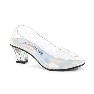 CINDERELLA glass SLIPPER Fairy Tale PRINCESS Womens Shoes Clear Sz 