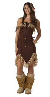 Girls Teen Pocahontas Indian Tribal Halloween Costume