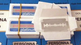 Personna Platinum Chrome 50 Double Edge Razor Blades