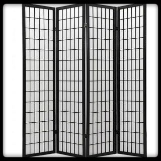 wooden frame 3 4 panels shoji room dividers fas t delivery same day 