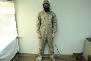   Tychem CPF 3 HD Protective Chemical Coverall Suit w/ Hood Small (SM