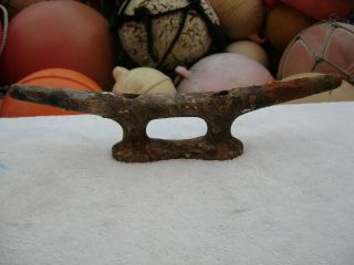 HUGE RUSTY 12 OLD SHIP BOAT DOCK CLEAT CHOCK DECOR (#226)