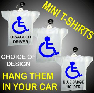 Disabled Mini T Shirts Driver,Blue Badge Holder,Logo,Mobility,Hang in 