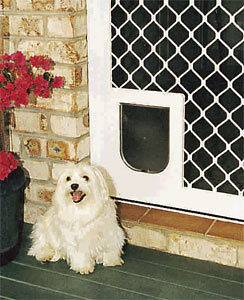 DOG/CAT PET DOOR FOR SECURITY SCREEN PETWAY BRAND SMALL   BRONZE