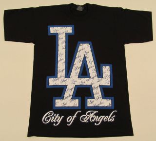 LA CITY OF ANGELS T Shirt Los Angeles Dodgers Adult Tee Shirt M,L,XL 