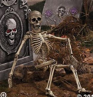Large Posable Skeleton Halloween Prop Party Decoration ~NEW~
