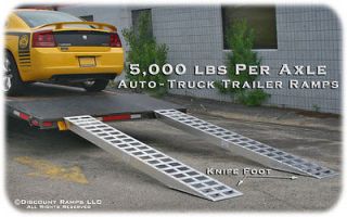   10 5000 lb ALUMINUM TRUCK CAR TRAILER RAMPS PLATE ENDS (05 16 120 06
