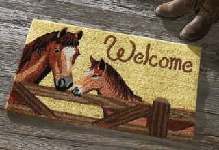 Western Cowboy Horse No Slip Coco Coir Welcome Doormat Door Mat Decor