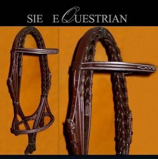   Stitch Raised Bridle English Leather with Laced Reins Full SADDLES EHS