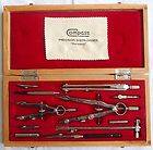 Vintage Compass German drafting tools in wooden case #1767, NM 