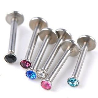   Crystal Barbell Labret Lip Chin Rings Nail Body Piercing Wholesale