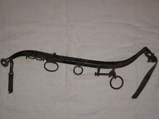 Antique Draft Horse Iron Harness Hame with Chrome Ball #2