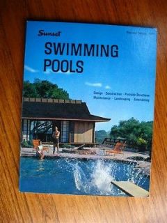 1966 Mid Century Modern SWIMMING POOLS Landscaping design Patio 