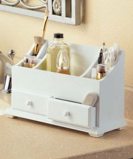 Wooden White Beauty Vanity Storage Organizer Dressers Makeup Bath 