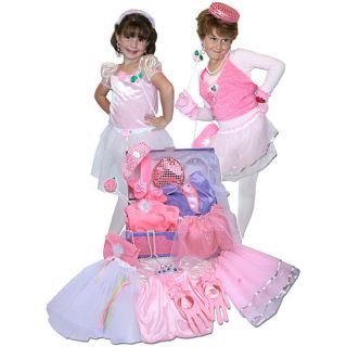 26 PC KIDS PRETEND PLAY GLAMOUR GIRL DRESS UP SET WITH TRUNK NEW