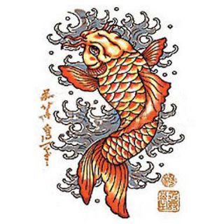 Asian Koi Fish Tattoo Art NEW Lightweight Cotton Tote Book Bag Ships 