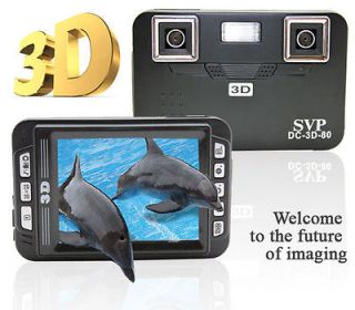 NEW SVP Pocket Digital 3D Camera 720p w Free 3D Glasses