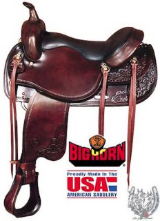 Big Horn Draft Saddle with 17 1/2 Dual Density Memory Foam Seat 