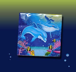 DOLPHIN TROPICAL BIRTHDAY PARTY SUPPLIES, BUILD YOUR OWN SET with FREE 