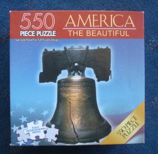 jigsaw puzzle 550 America the Beautiful Liberty Bell & flag 18x24 USA