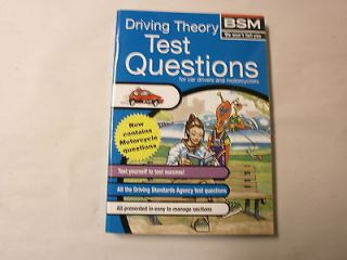   MOTORCYCLE DRIVING THEORY TEST QUESTIONS PAPERBACK LICENSE PLATE BOOK